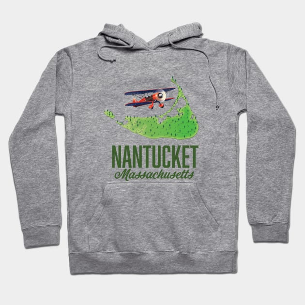 Nantucket Massachusetts Map Hoodie by nickemporium1